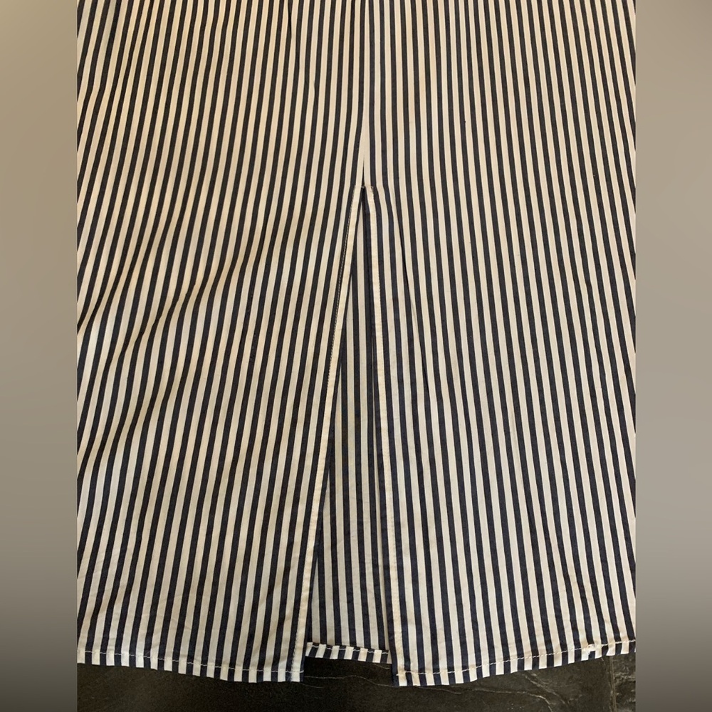 Striped Blue and White Women's Dress - Picture 6 of 11